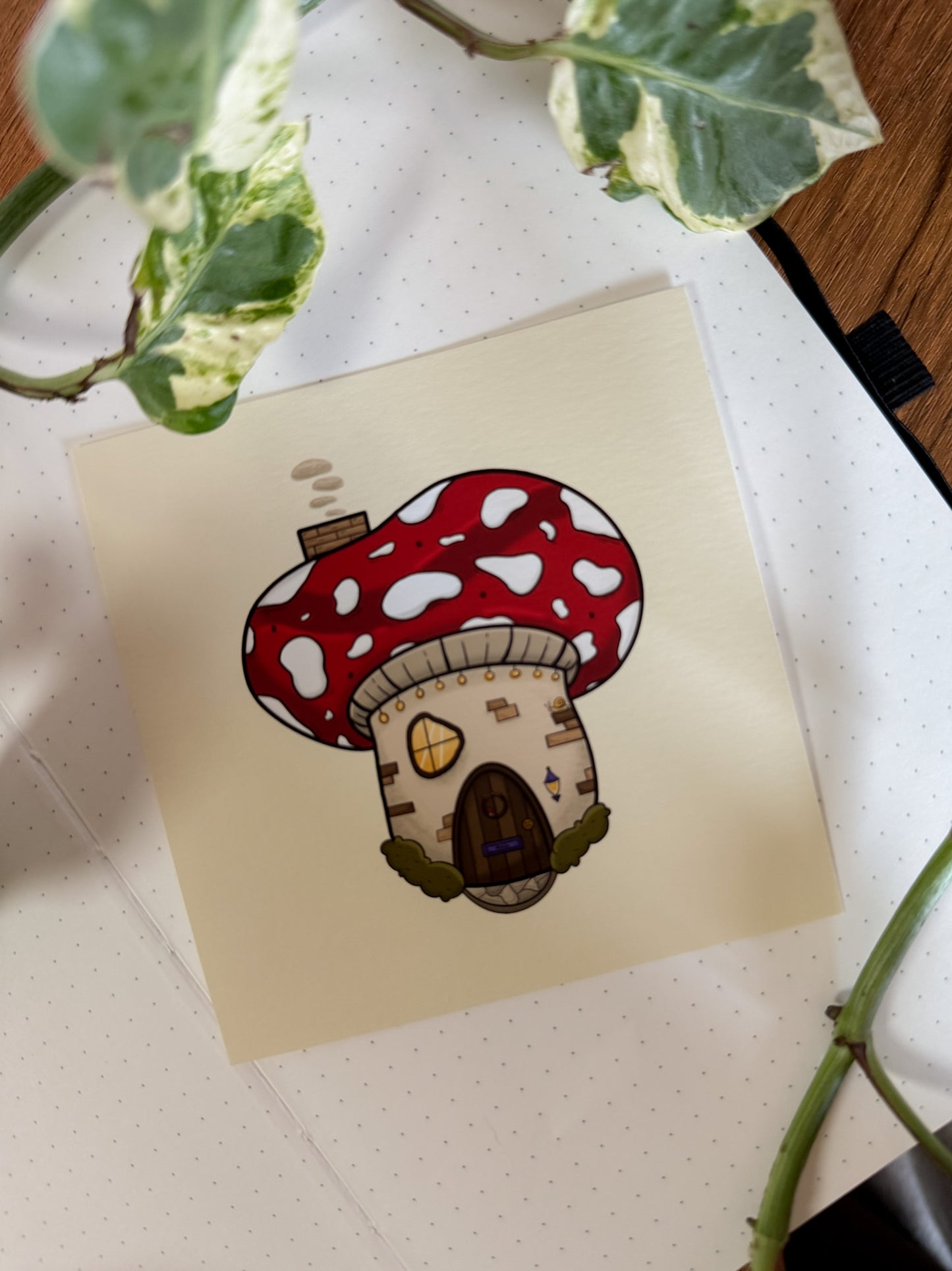 Mushie House Art Print - Cozy Art Decor