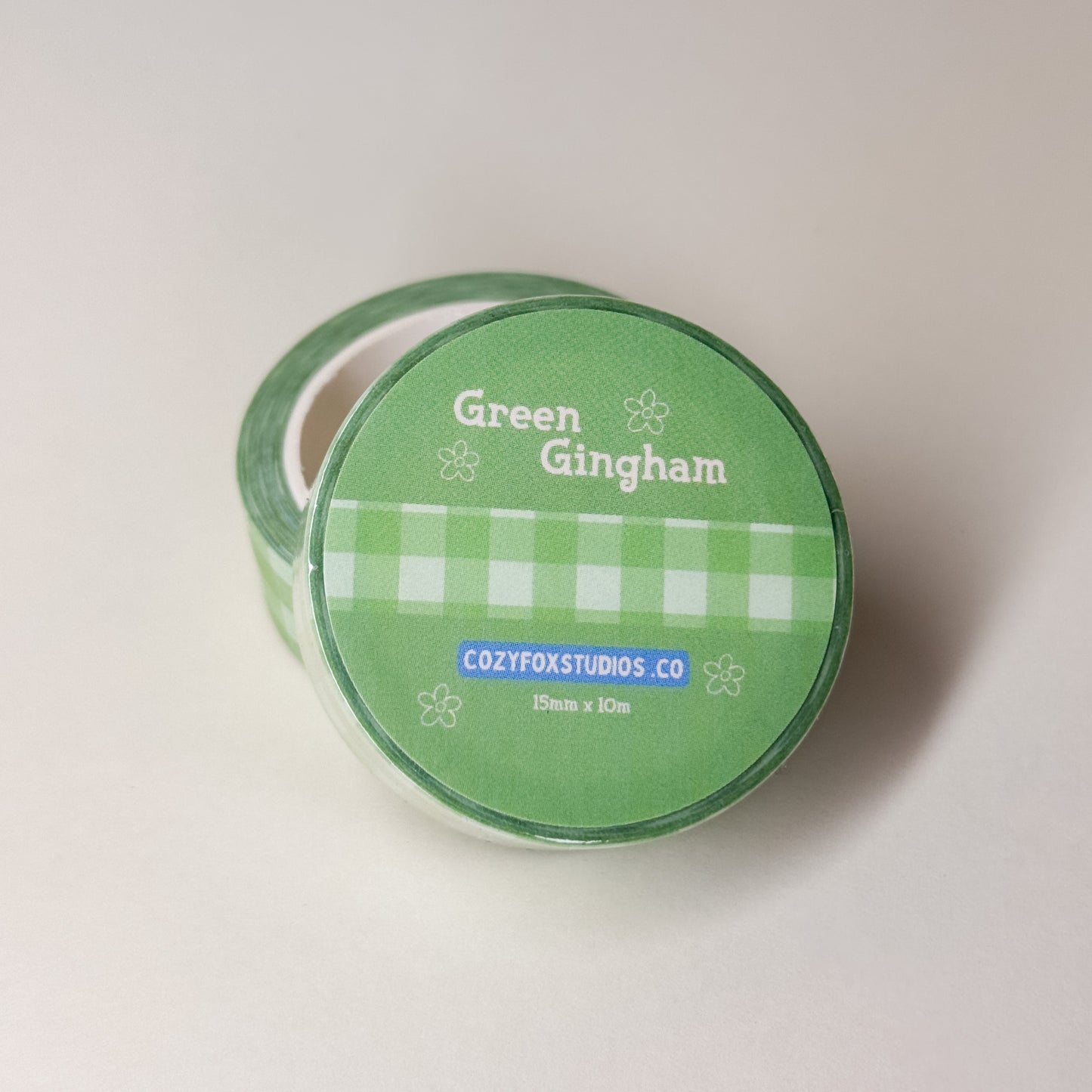 Green Gingham Washi Tape