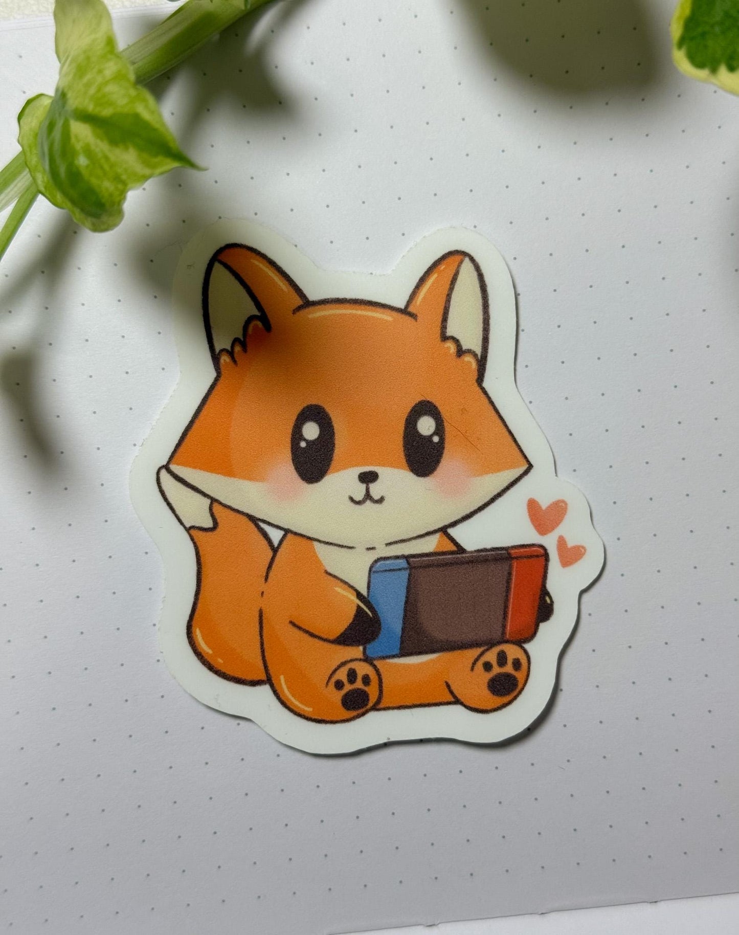 Fox Gaming Sticker | Fox Cozy Gamer Matte Sticker | Cute Fox Sticker