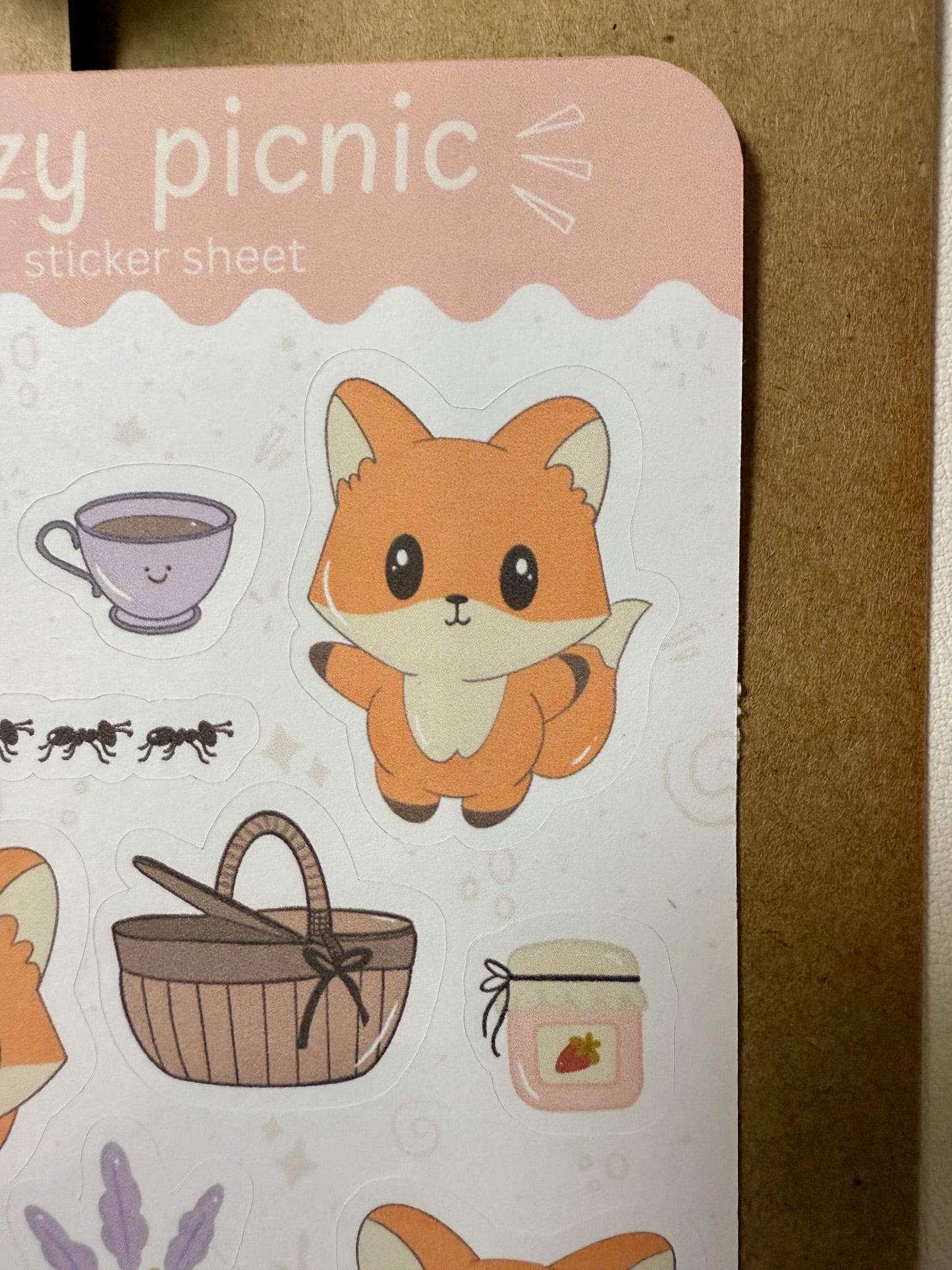 Picnic Sticker Sheet: Cozy Journal Stickers
