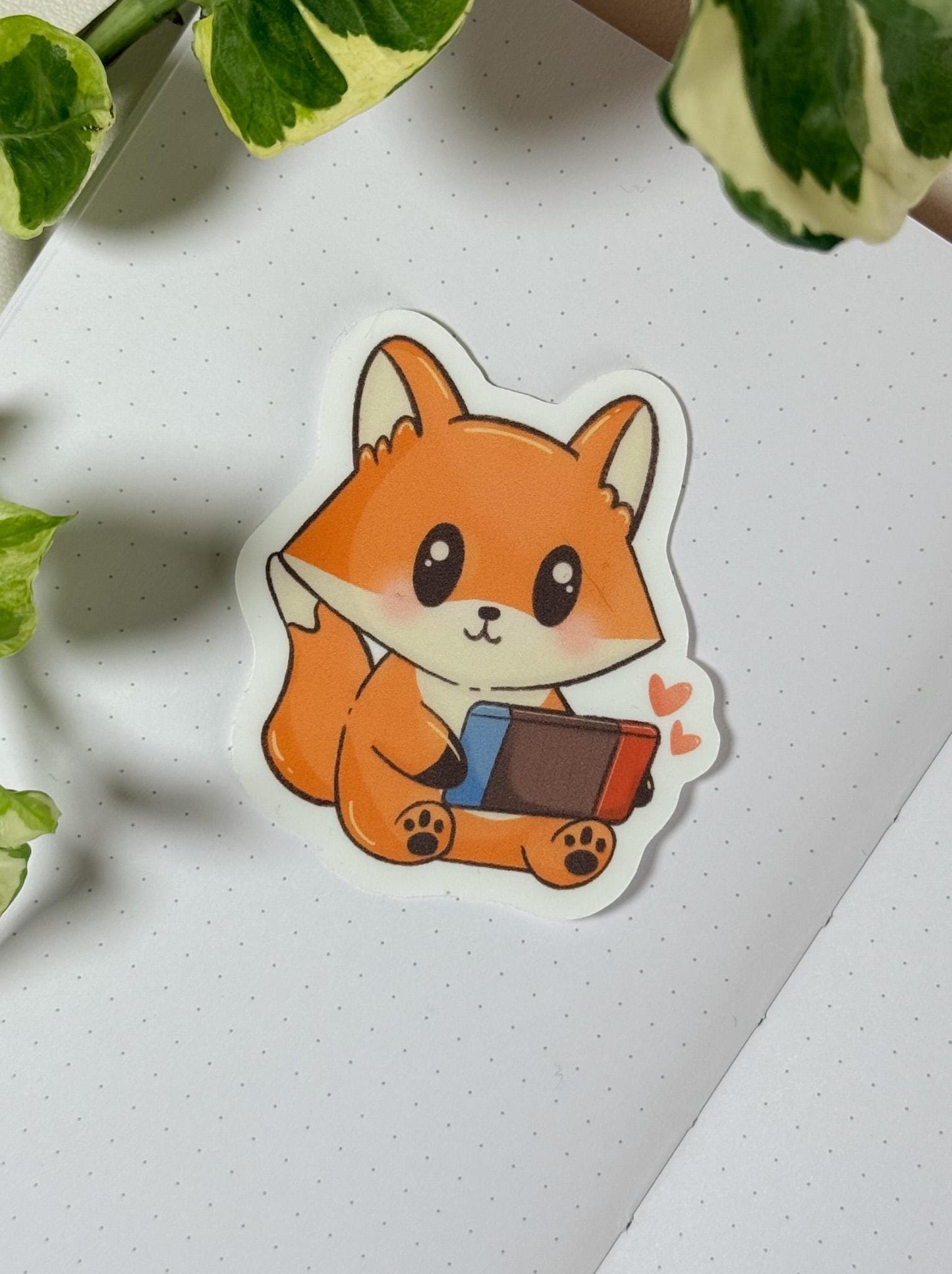 Fox Gaming Sticker | Fox Cozy Gamer Matte Sticker | Cute Fox Sticker