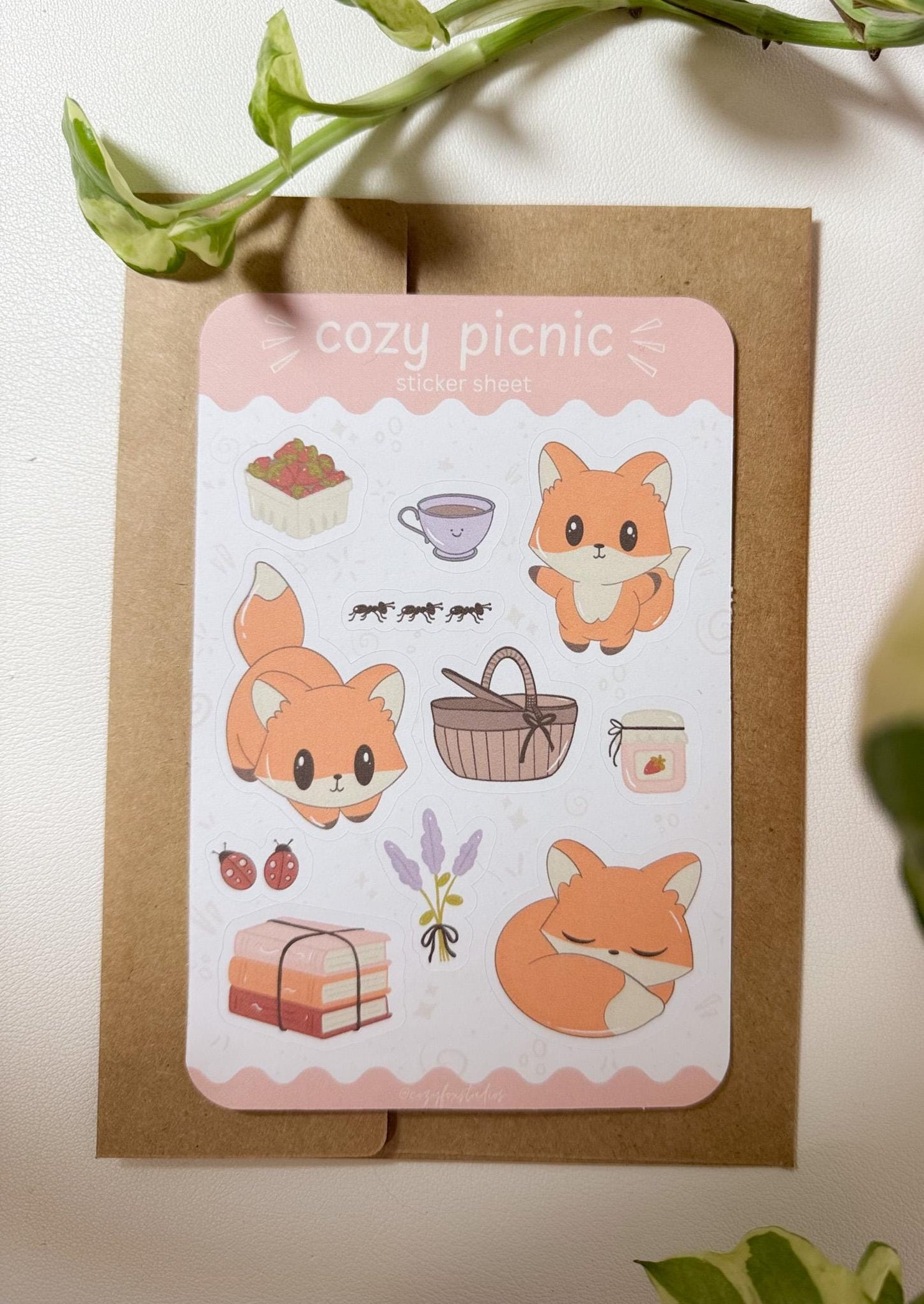 Picnic Sticker Sheet: Cozy Journal Stickers