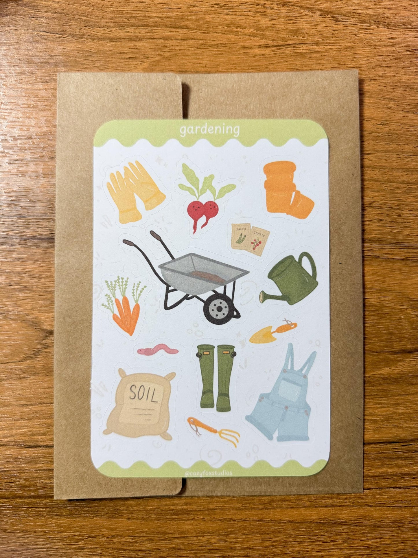 Gardening Sticker Sheet: Plant Care, Flowers, Journaling