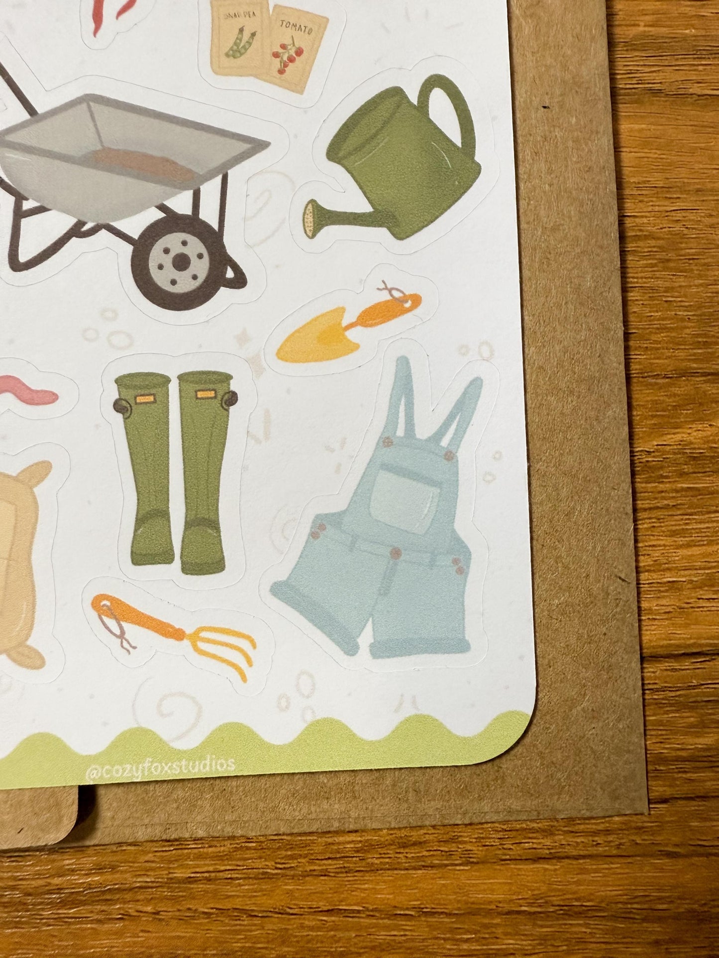 Gardening Sticker Sheet: Plant Care, Flowers, Journaling