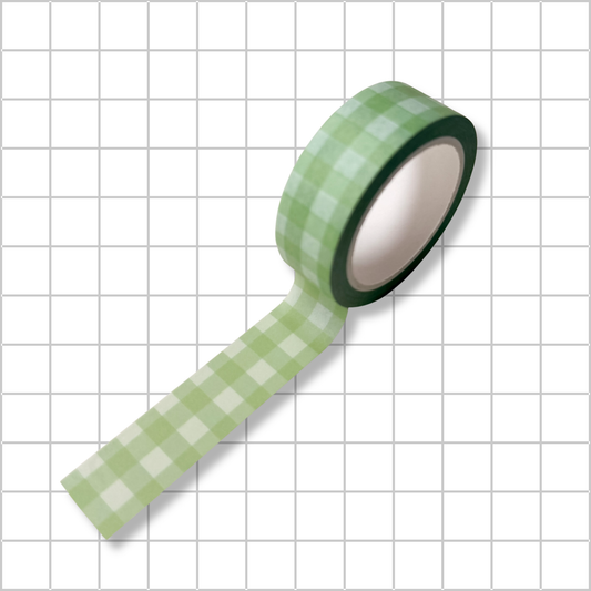 Green Gingham Washi Tape