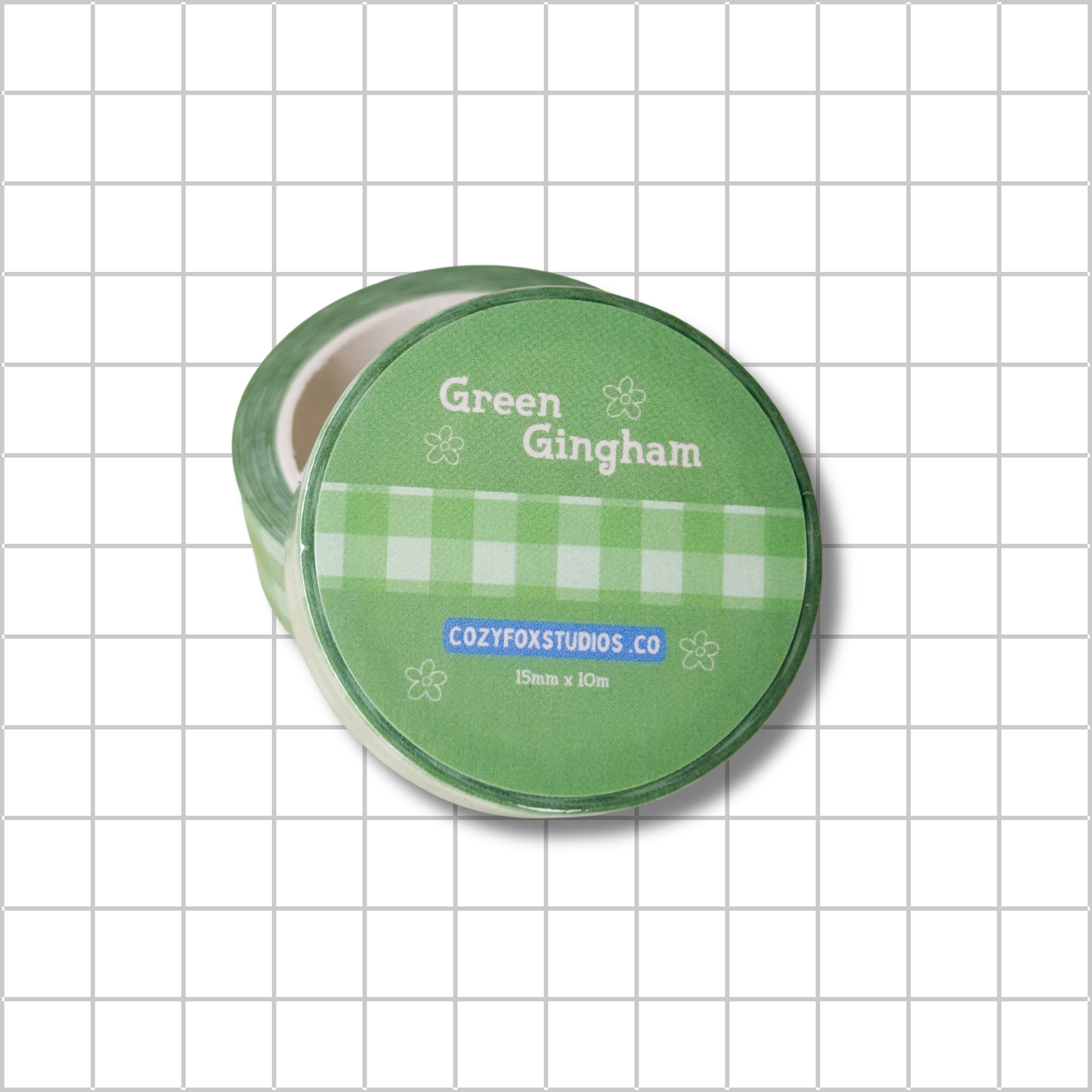 Green Gingham Washi Tape