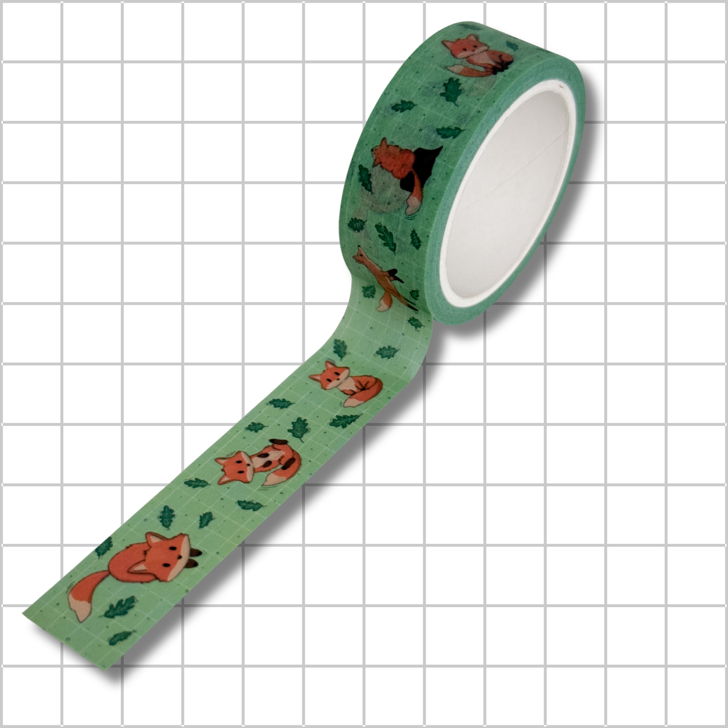 Cozy Fox Washi Tape - Green Fox Washi Tape