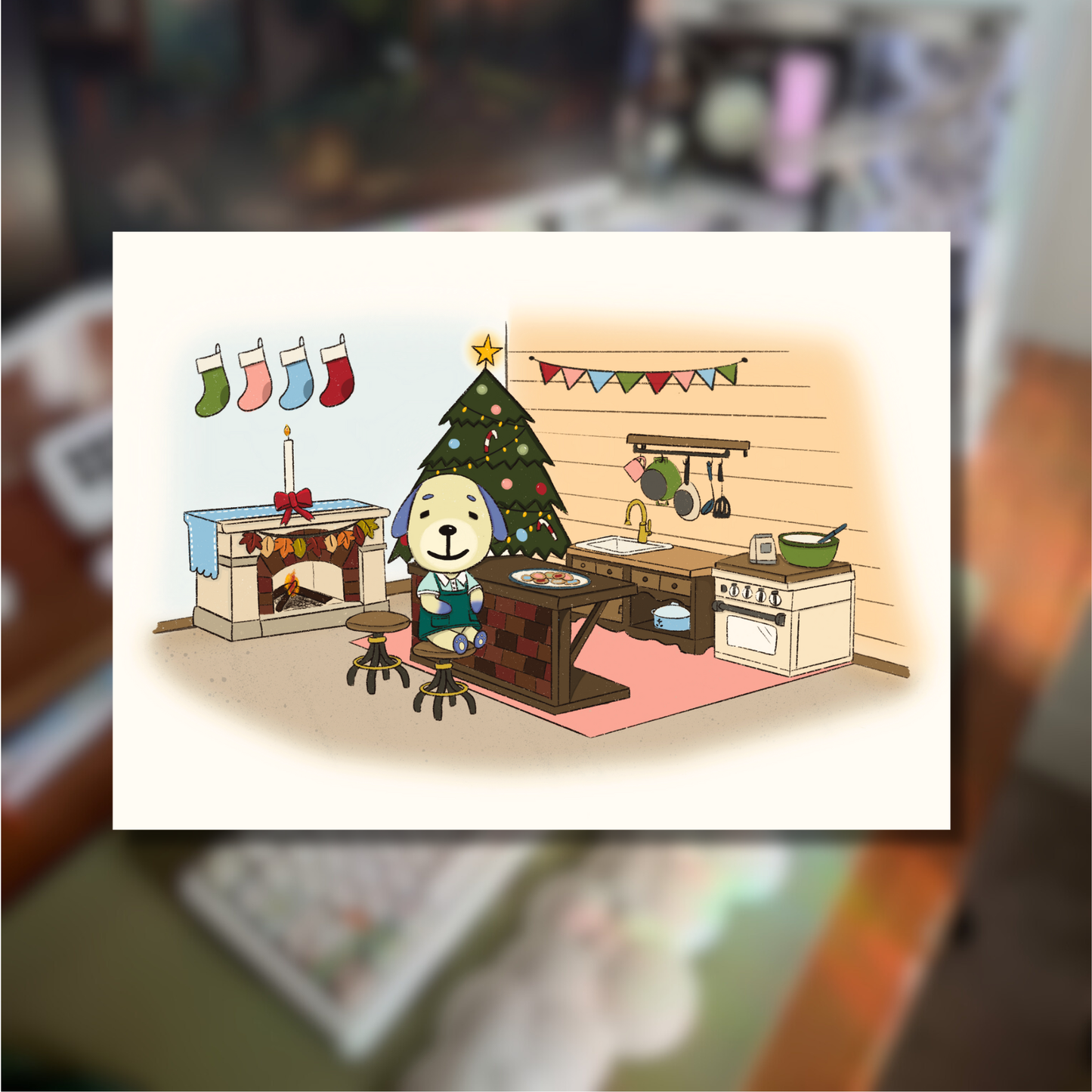 Daisy's Xmas Morning - Holiday Greeting Card