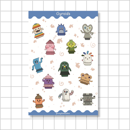 Gyroids Sticker Sheet - Animal Crossing Sticker Sheet