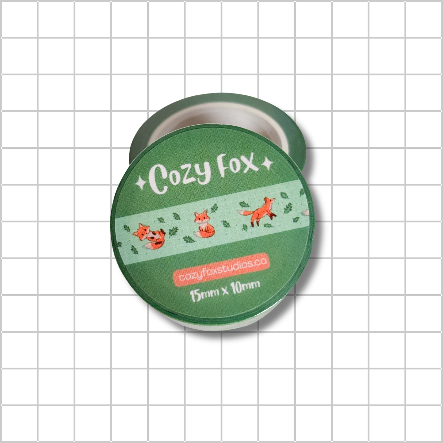 Cozy Fox Washi Tape - Green Fox Washi Tape