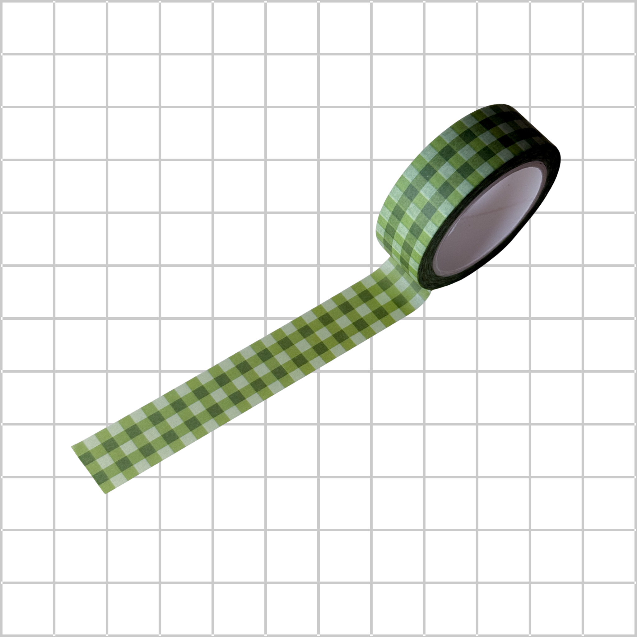 Matcha Gingham 🥬- Washi Tape for Journaling