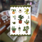 House Plants Sticker Sheet - Journaling Stickers