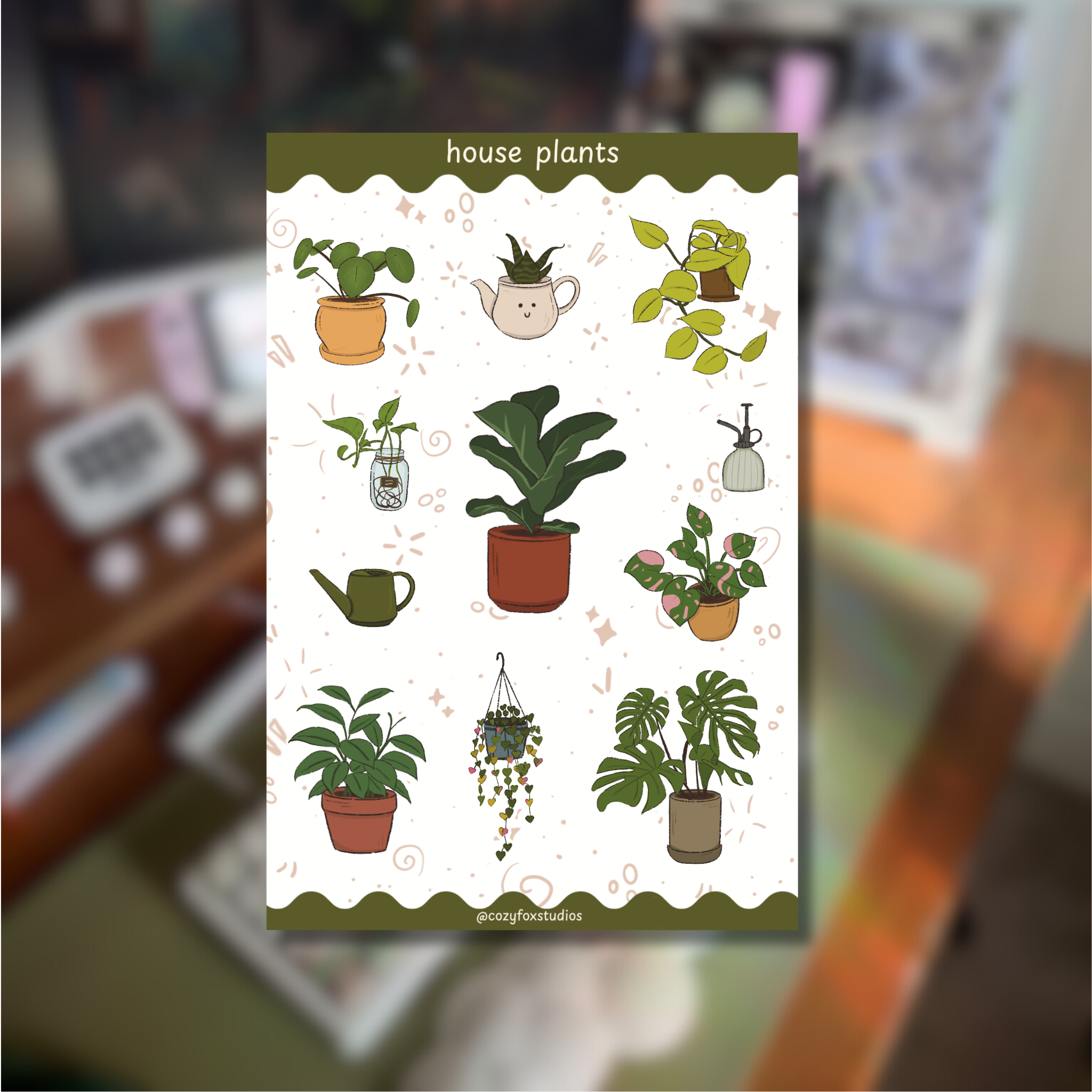 House Plants Sticker Sheet - Journaling Stickers