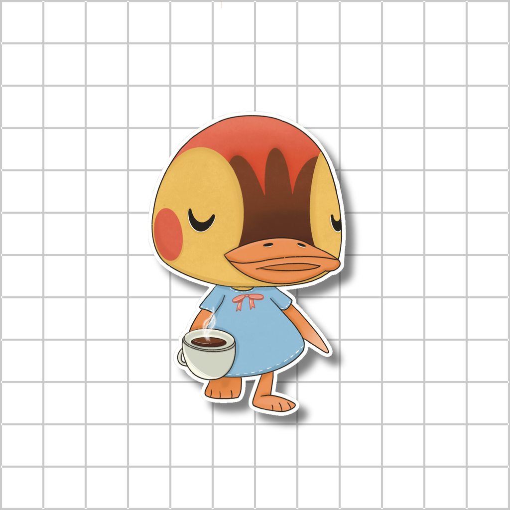 Molly's Morning Coffee ☕ - Animal Crossing Dye Cut Sticker