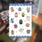 Gyroids Sticker Sheet 🥬 - Animal Crossing Sticker Sheet