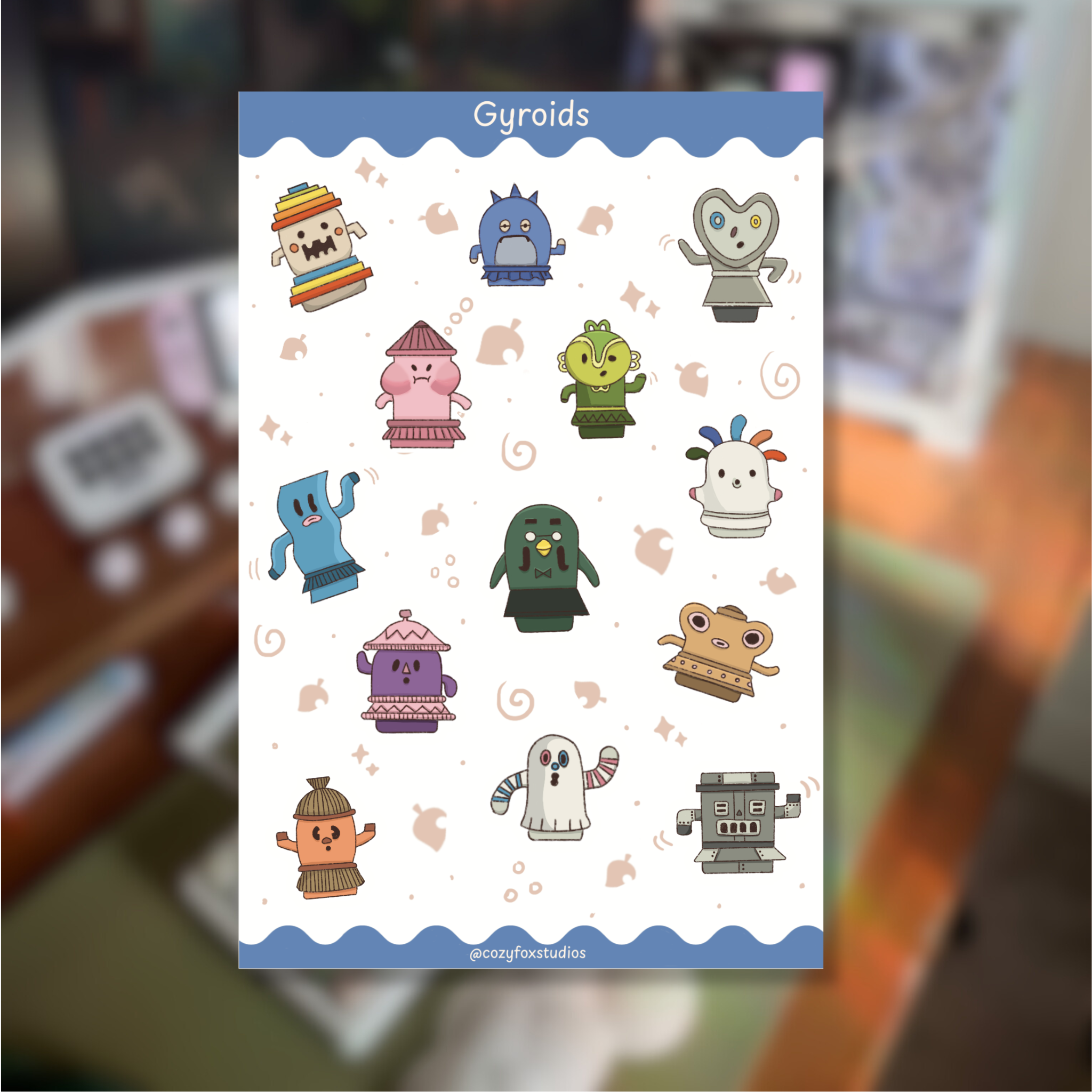 Gyroids Sticker Sheet 🥬 - Animal Crossing Sticker Sheet