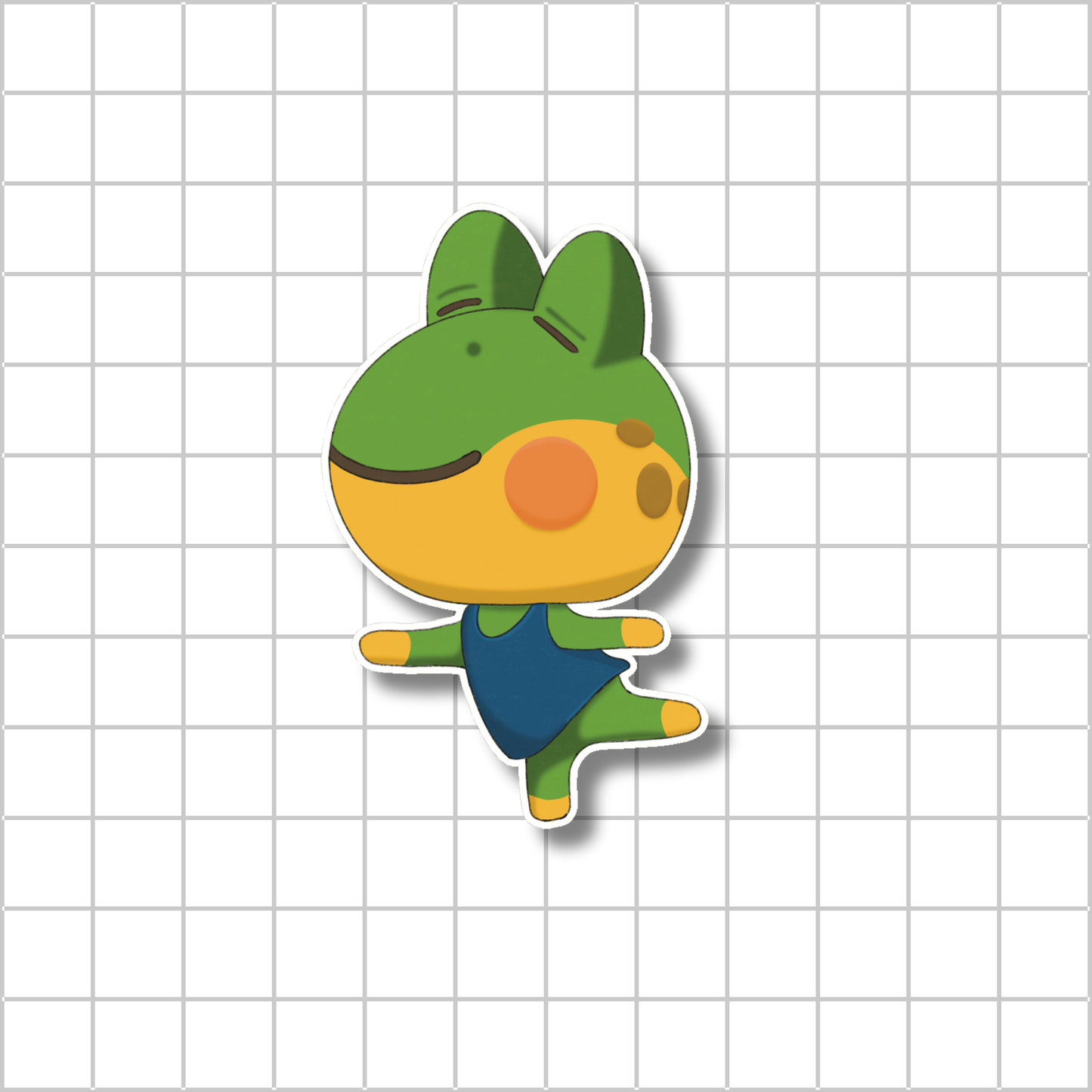 Yoga with Henry - Animal Crossing Dye Cut Sticker