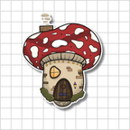 Mushie House Sticker 🍄 - Cozy Mushroom Sticker