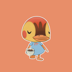 Molly's Morning Coffee ☕ - Animal Crossing Dye Cut Sticker
