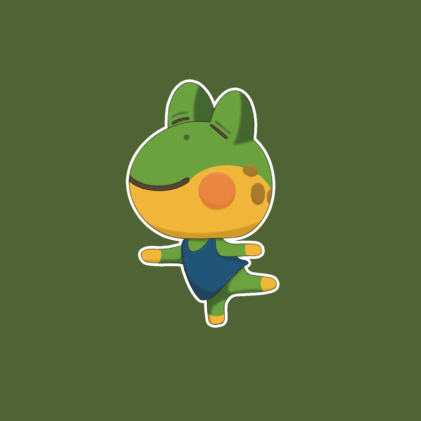Yoga with Henry - Animal Crossing Dye Cut Sticker