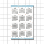 2026 Monthly Calendar Stickers - Stickers for Bullet Journaling, Planning
