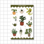 House Plants Sticker Sheet - Journaling Stickers