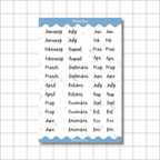 Monthly Title Stickers - Stickers for Bullet Journals, Planners