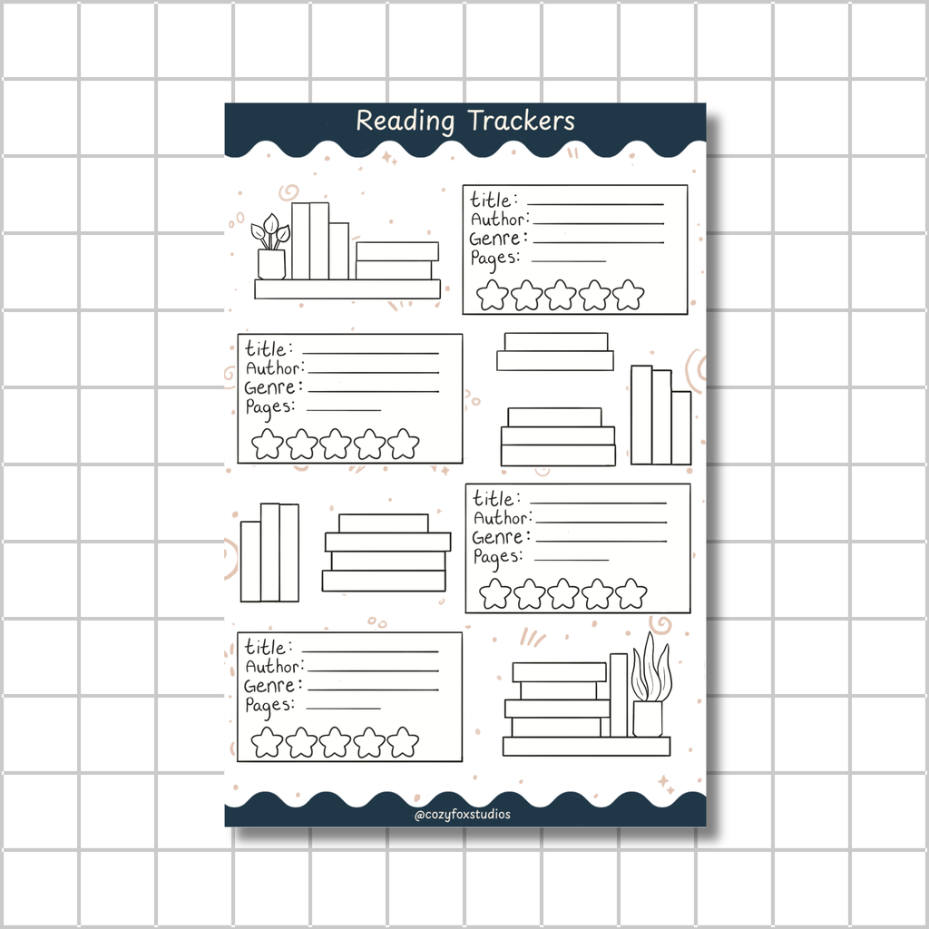 Reading Tracker - Stickers for Bullet Journaling, Planning