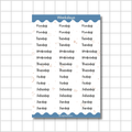 Weekday Title Stickers - Stickers for Bullet Journaling, Planning