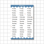 Weekday Title Stickers - Stickers for Bullet Journaling, Planning