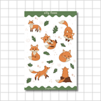 Silly Foxes Sticker Sheet 🦊 - Journaling Sticker Sheets