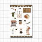 Sippin' Coffee Sticker Sheet 🍵 - Journaling Stickers