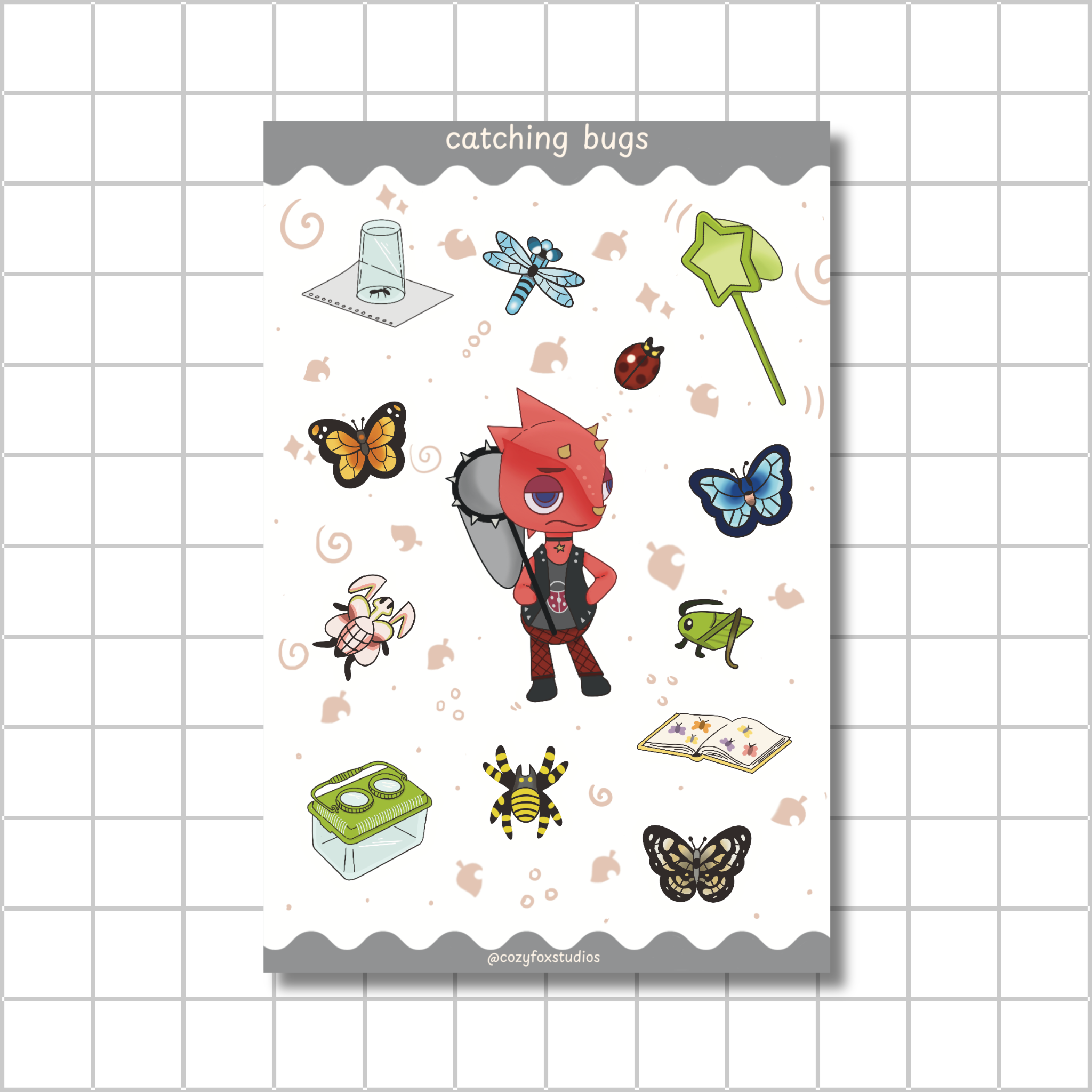 Catching Bugs 🦗 - Journaling Sticker Sheet