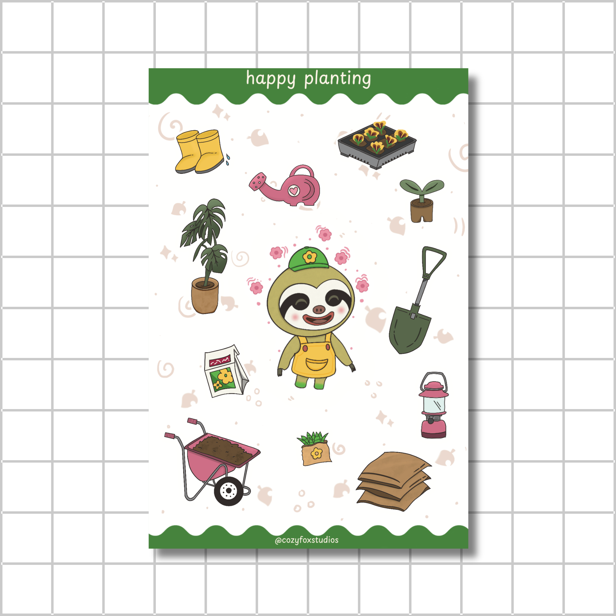 Happy Planting 🪴 - Journaling Sticker Sheet