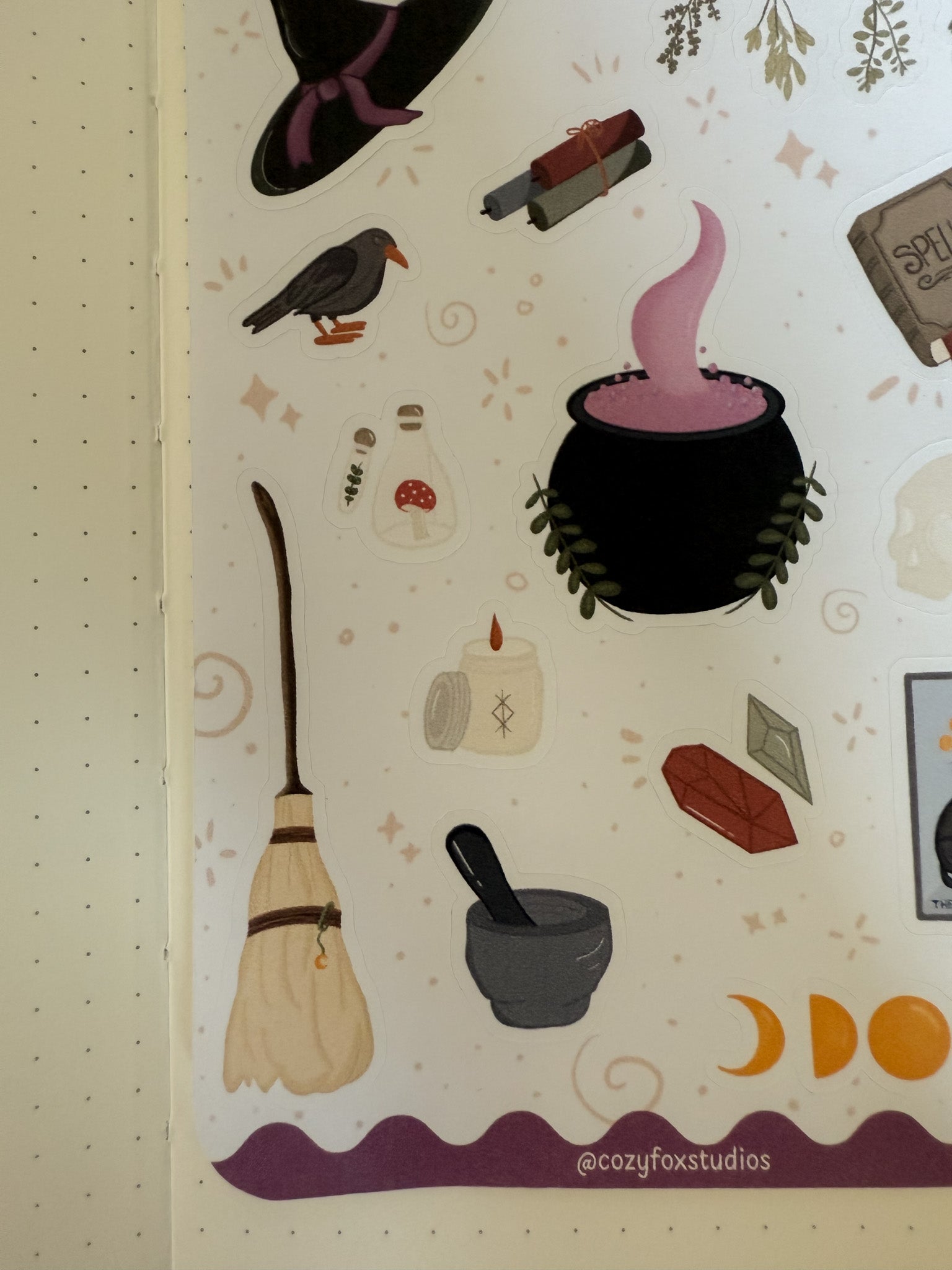 Cozy Witch Sticker Sheet 🪄- Journal Stickers
