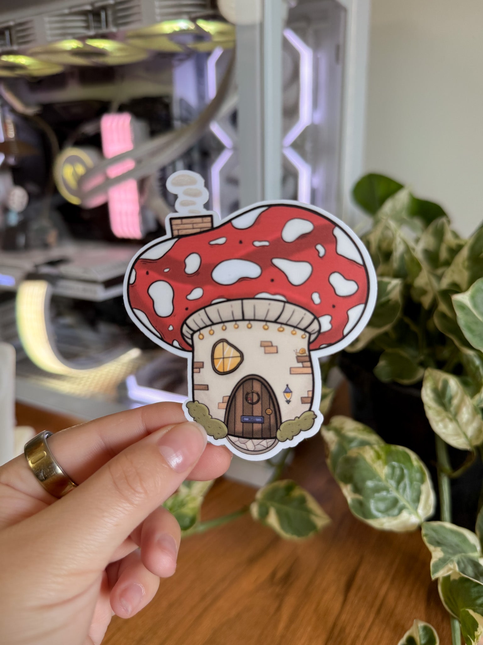 Mushie House Sticker 🍄 - Cozy Mushroom Sticker