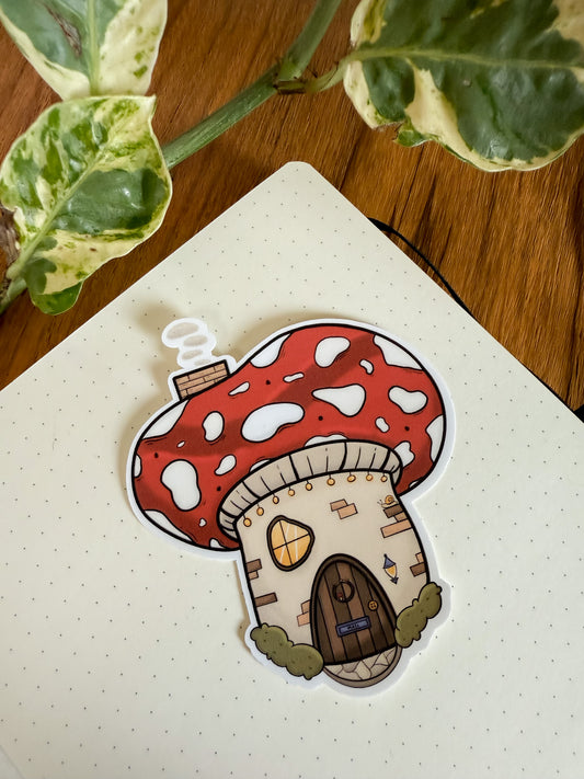 Mushie House Sticker - Cozy Mushroom Sticker