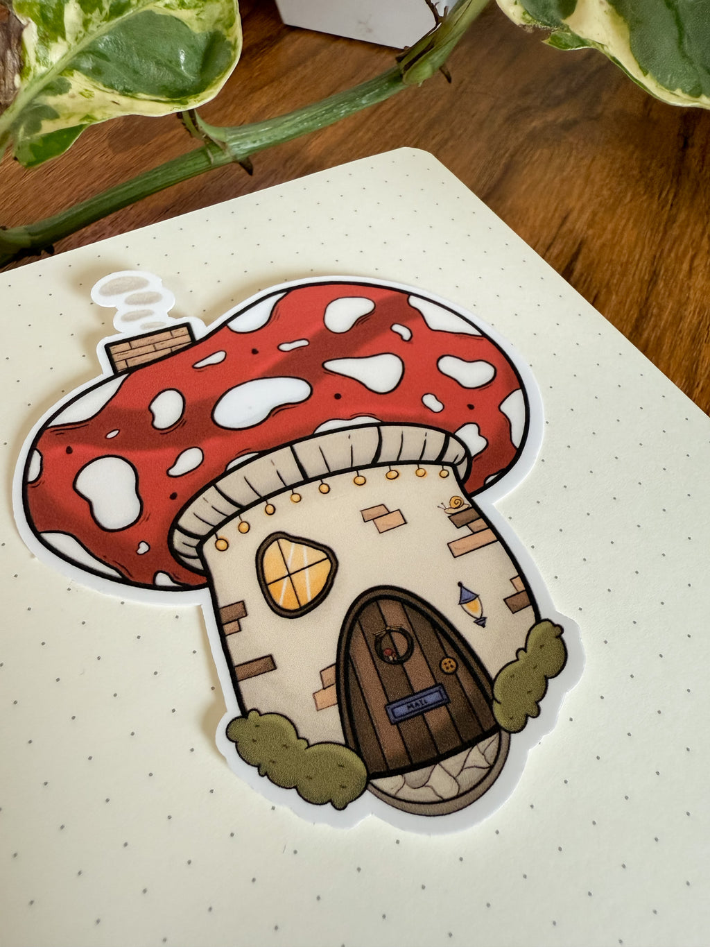 Mushie House Sticker 🍄 - Cozy Mushroom Sticker