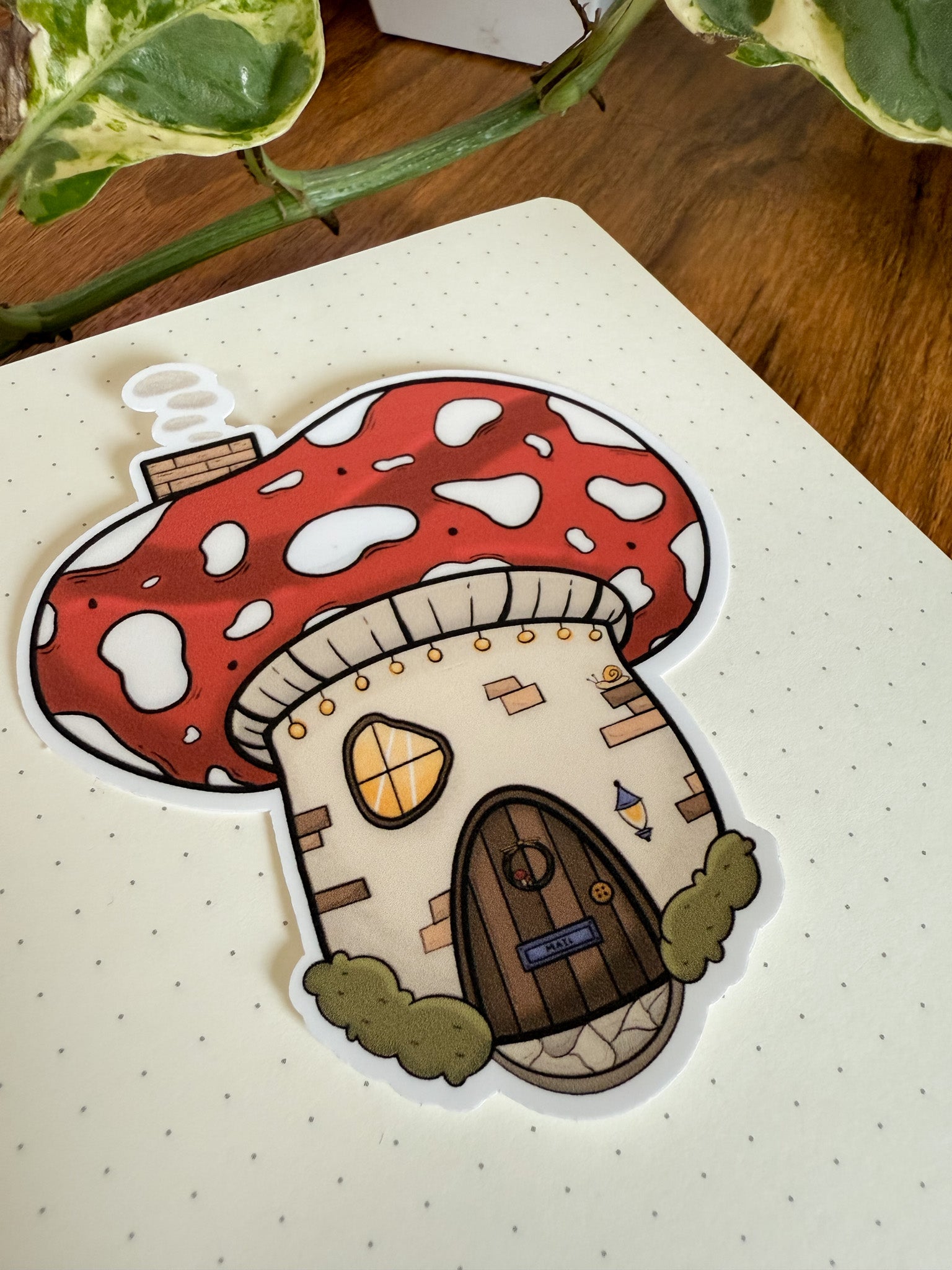 Mushie House Sticker 🍄 - Cozy Mushroom Sticker
