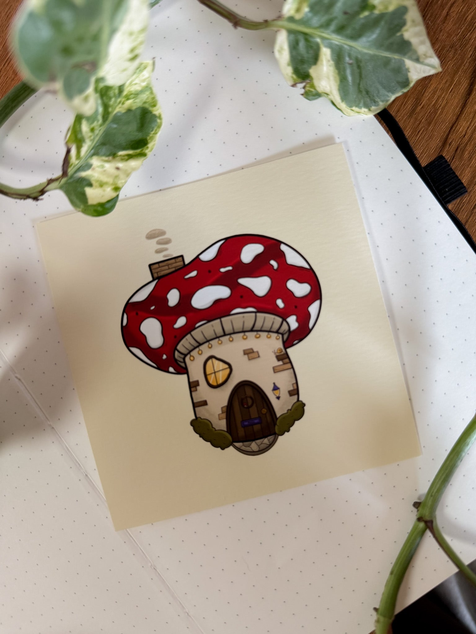 Mushie House Art Print - Cozy Art Decor