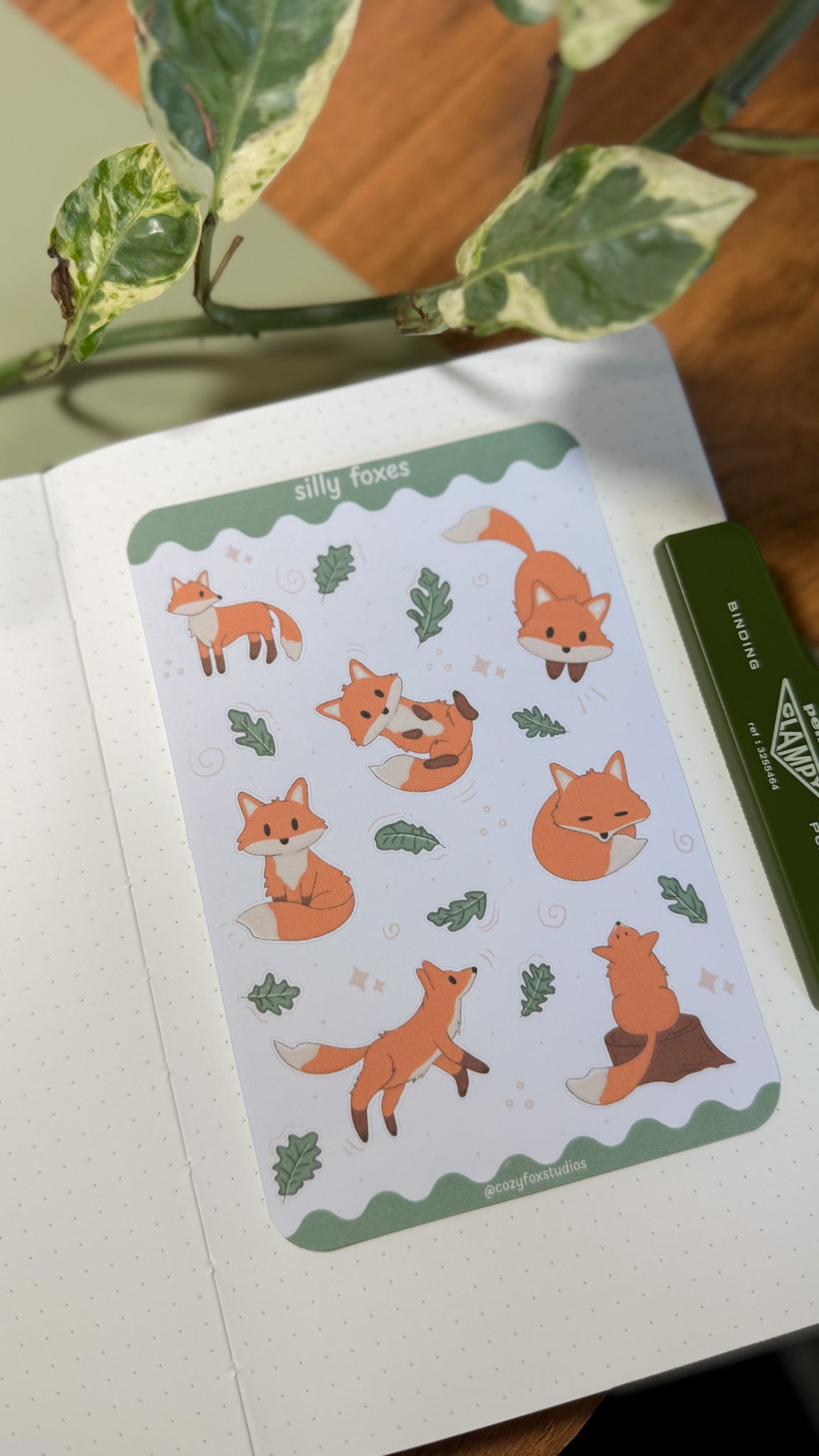 Silly Foxes Sticker Sheet - Fox Sticker Sheets