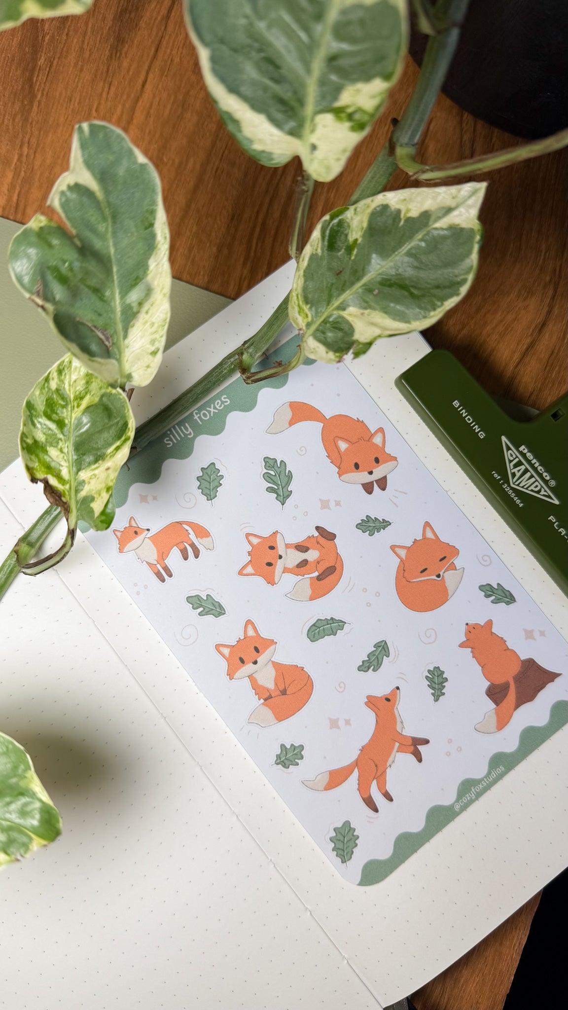 Silly Foxes Sticker Sheet - Fox Sticker Sheets
