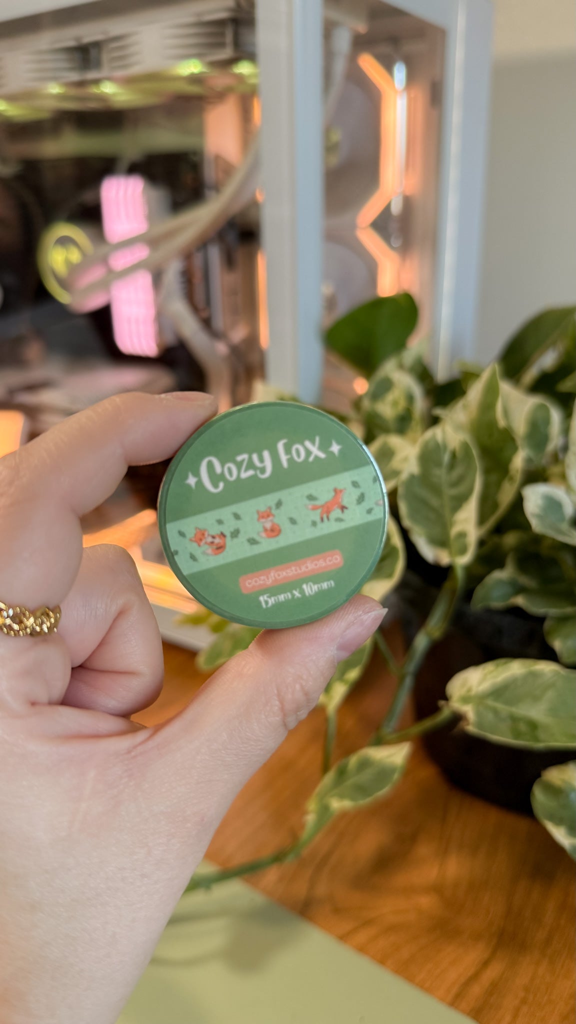 Cozy Fox Washi Tape - Green Fox Washi Tape