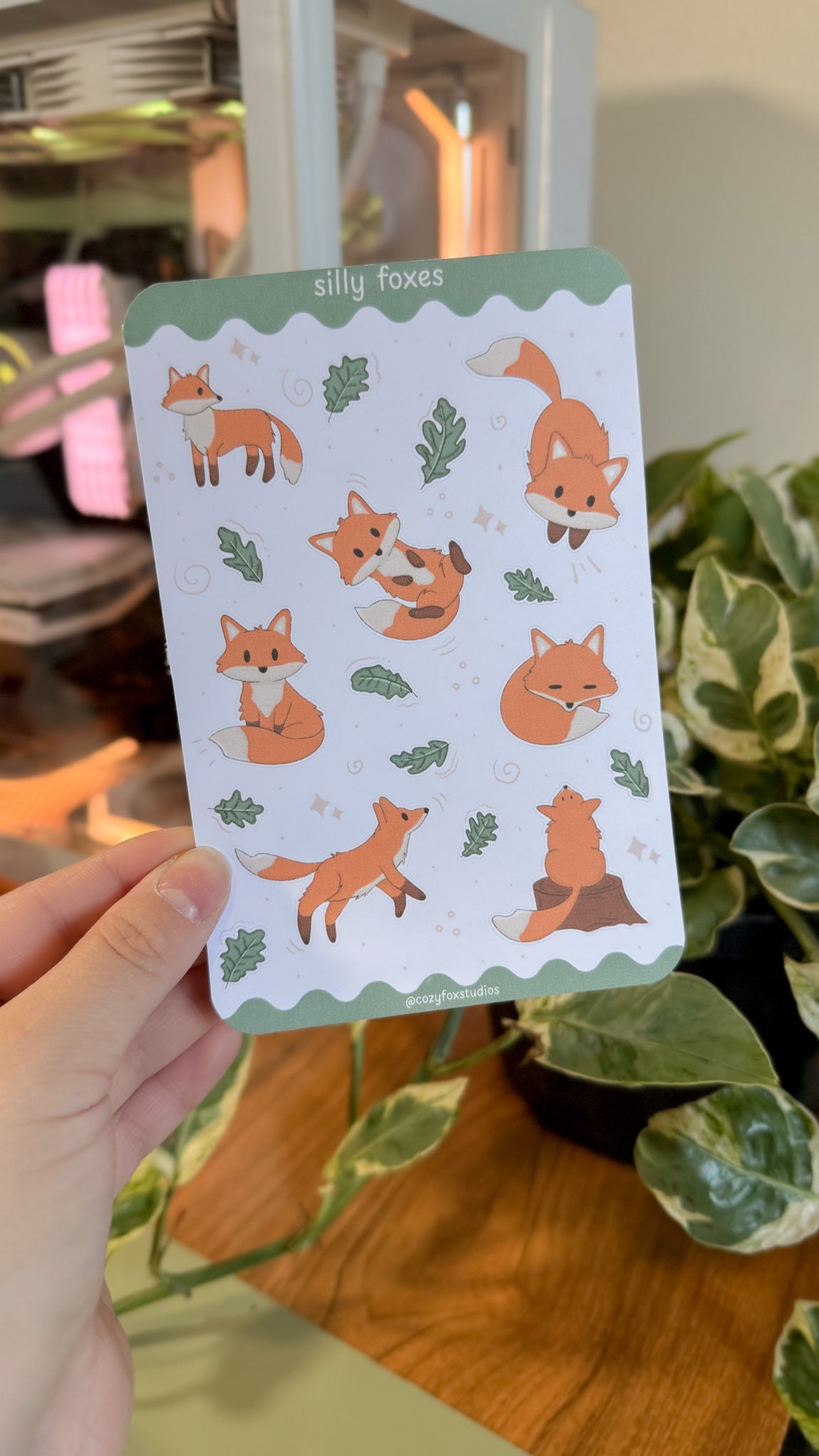 Silly Foxes Sticker Sheet - Fox Sticker Sheets