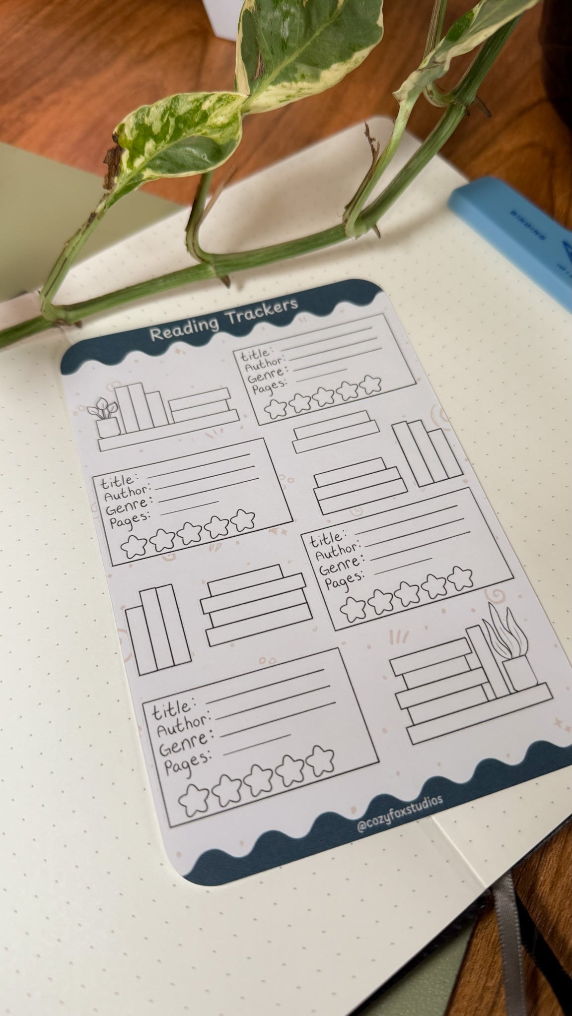 Reading Tracker - Stickers for Bullet Journaling, Planning