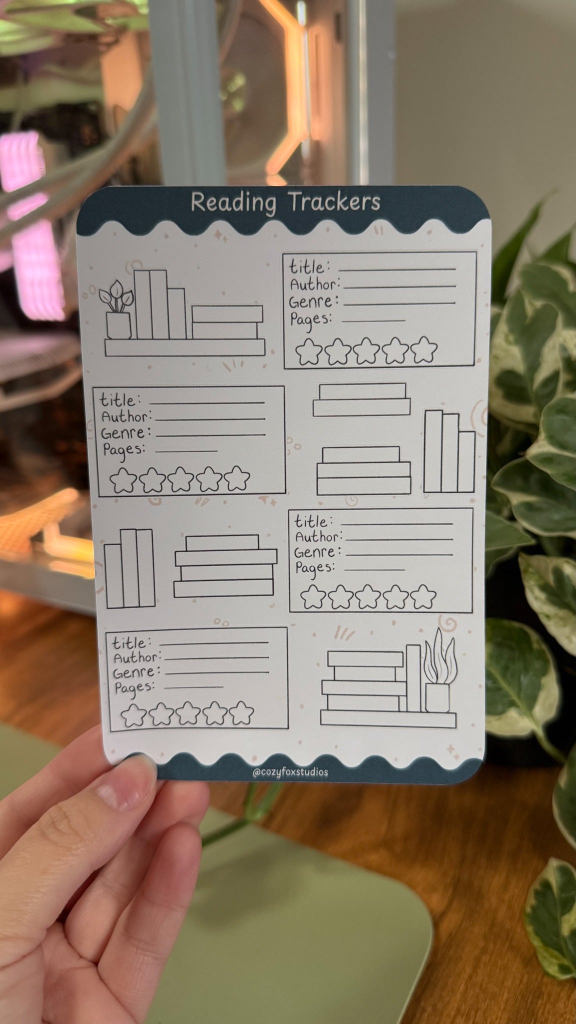 Reading Tracker - Stickers for Bullet Journaling, Planning
