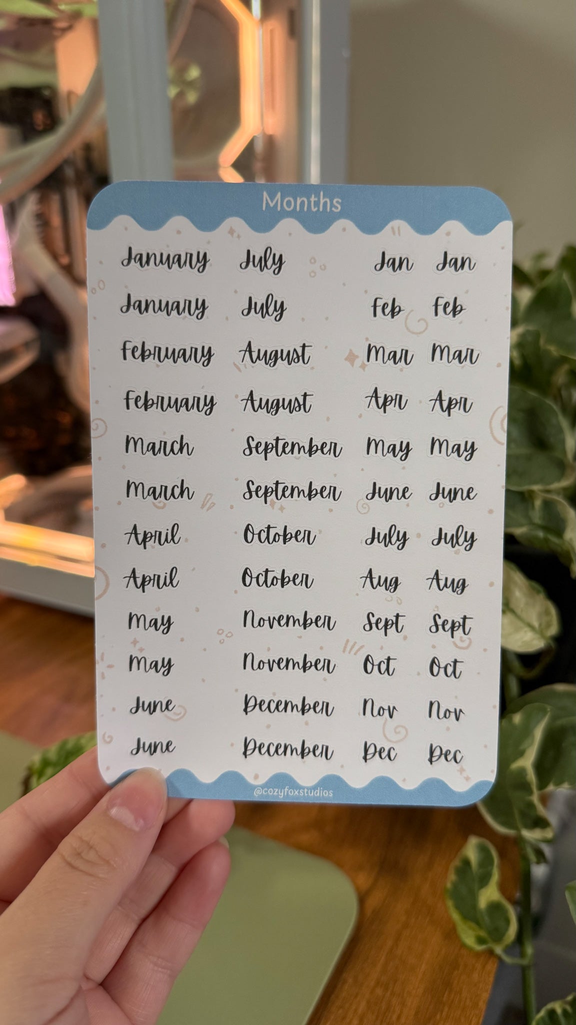 Monthly Title Stickers - Stickers for Bullet Journals, Planners