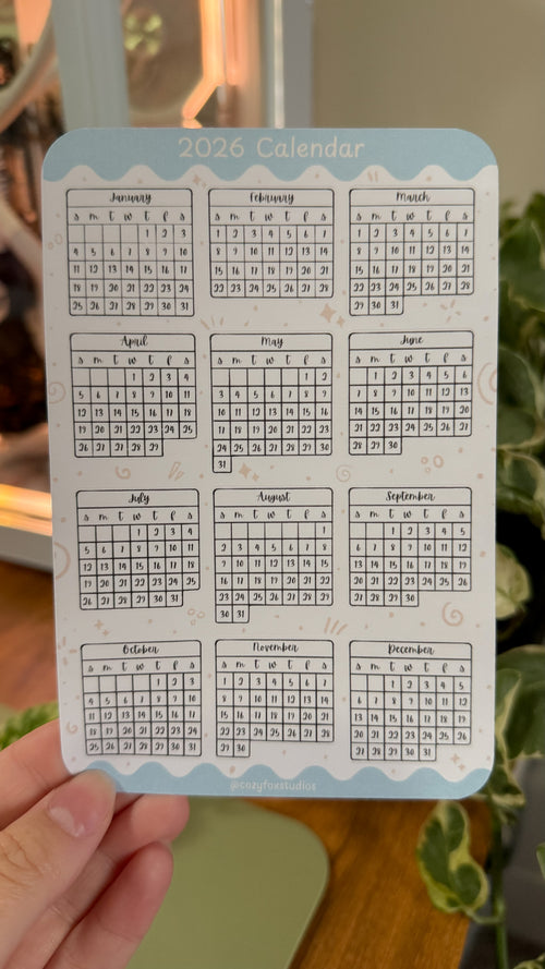 2026 Monthly Calendar Stickers - Stickers for Bullet Journaling, Planning