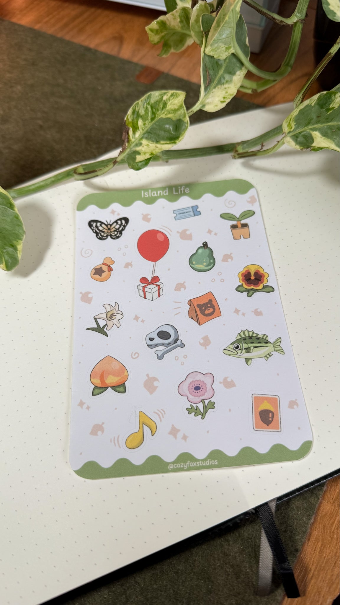 Island Life Sticker Sheet - Animal Crossing Sticker Sheet
