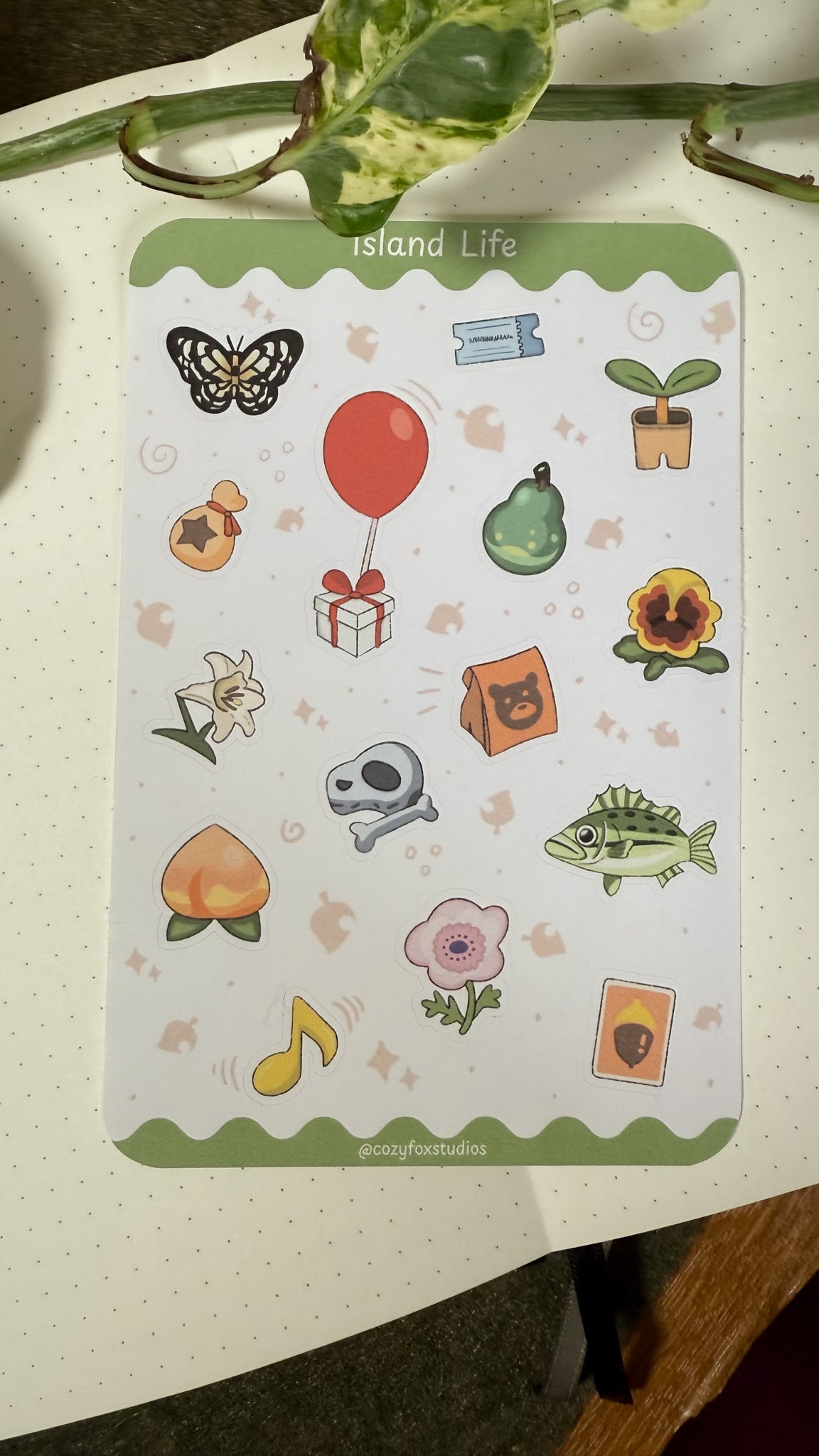 Island Life Sticker Sheet - Animal Crossing Sticker Sheet